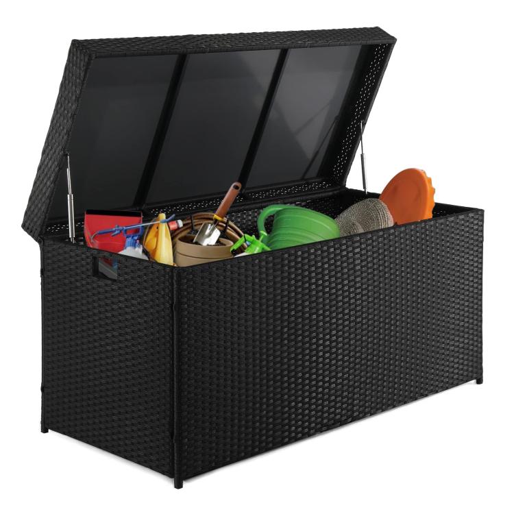 132 Gallon Extra Large Outdoor Rattan Storage Box
