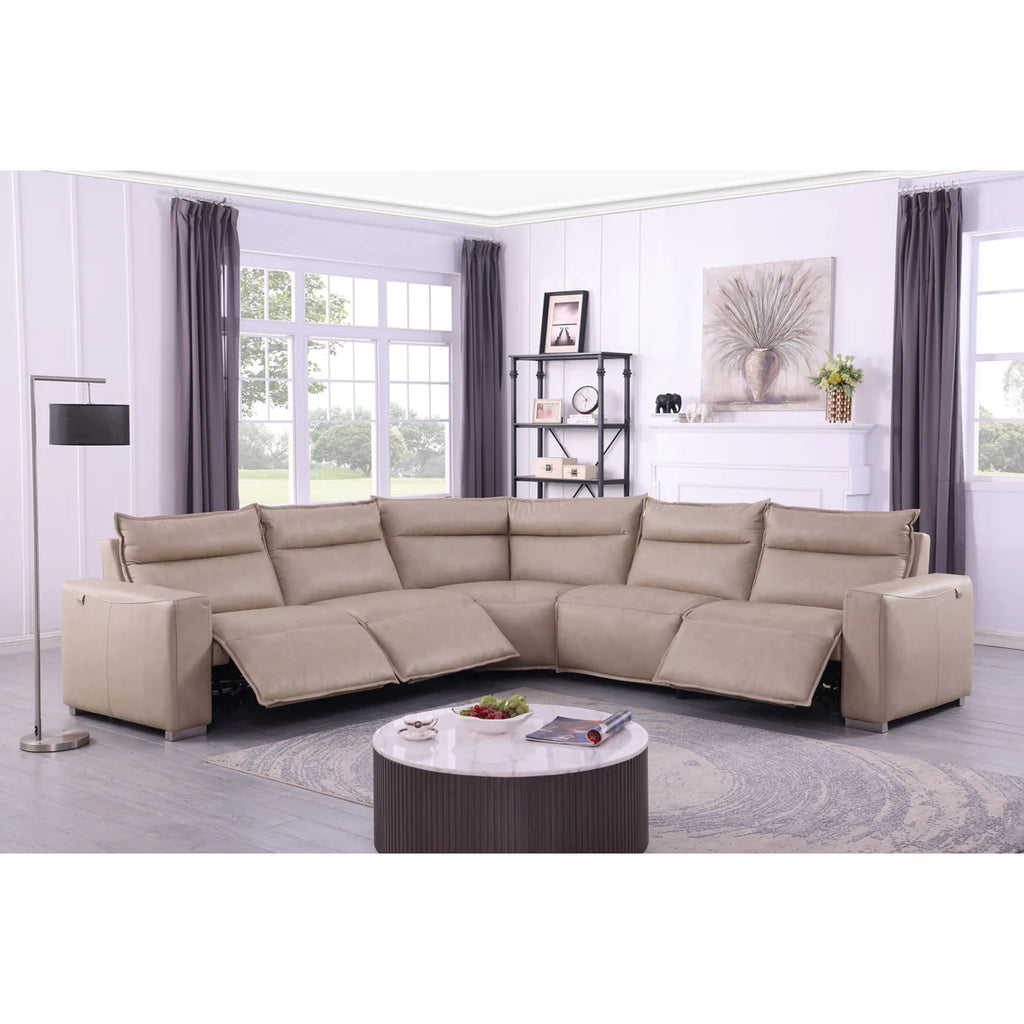 S2025 Innova Recliner Sectional - Camel, Beige or grey
