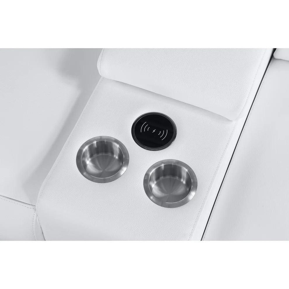 Nexus MI‑1260 Power Reclining Sectional Sofa - White, Light Blue or Brown