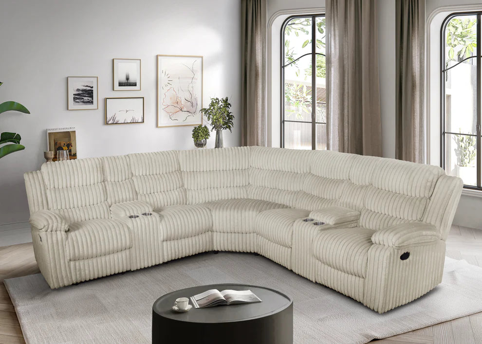 S3672 Calantha Power Reclining Sectional - Grey, Black or Cream