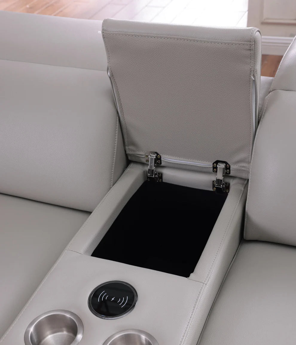 Lucca MI-1112 6-Piece Sectional Sofa - Light Grey