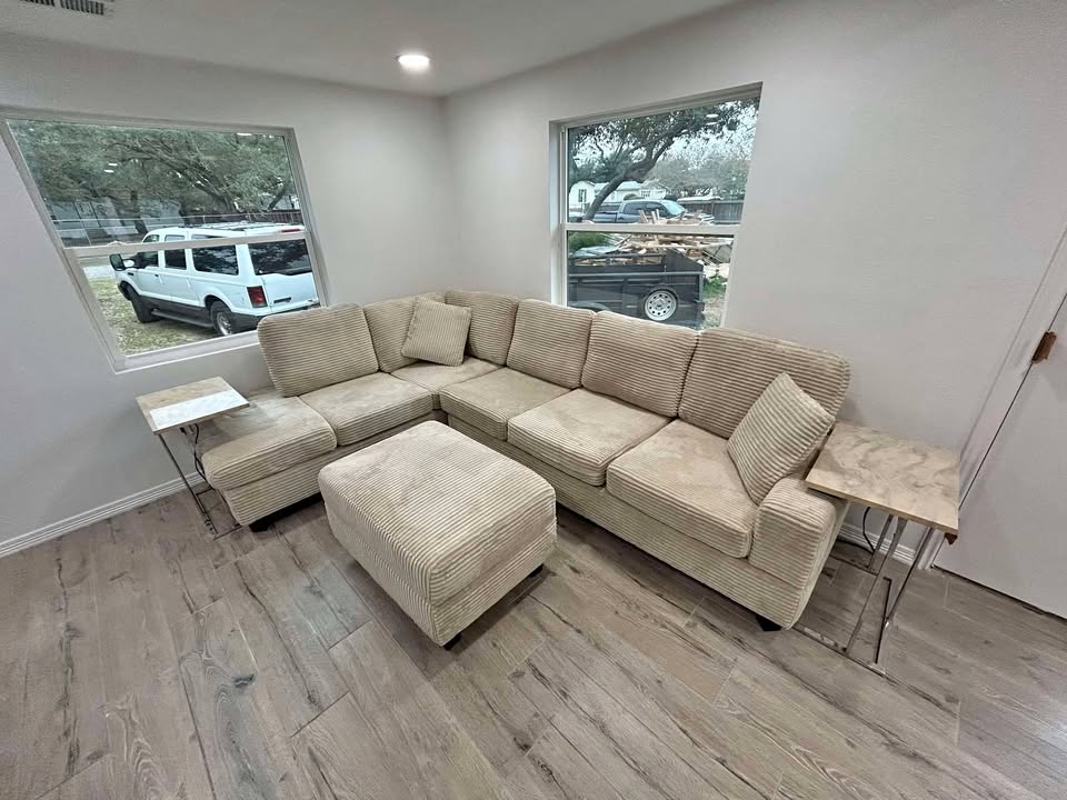 sh3223BEC-3SC 2PC REVERSIBLE SECTIONAL, Beige CORDUROY