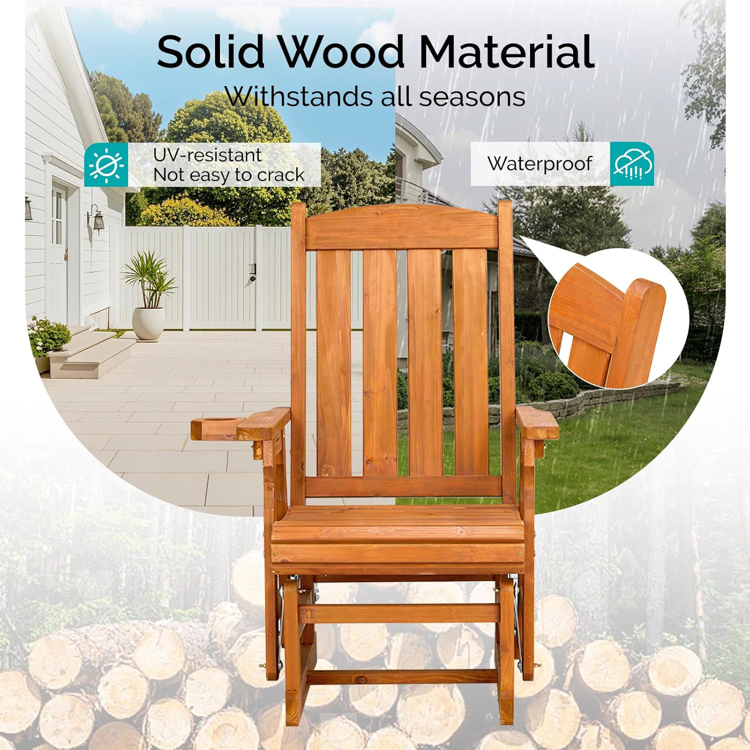 38634594 Outdoor Glider Chair Natural