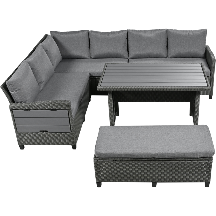 5-Piece Outdoor Patio Rattan Sofa Set