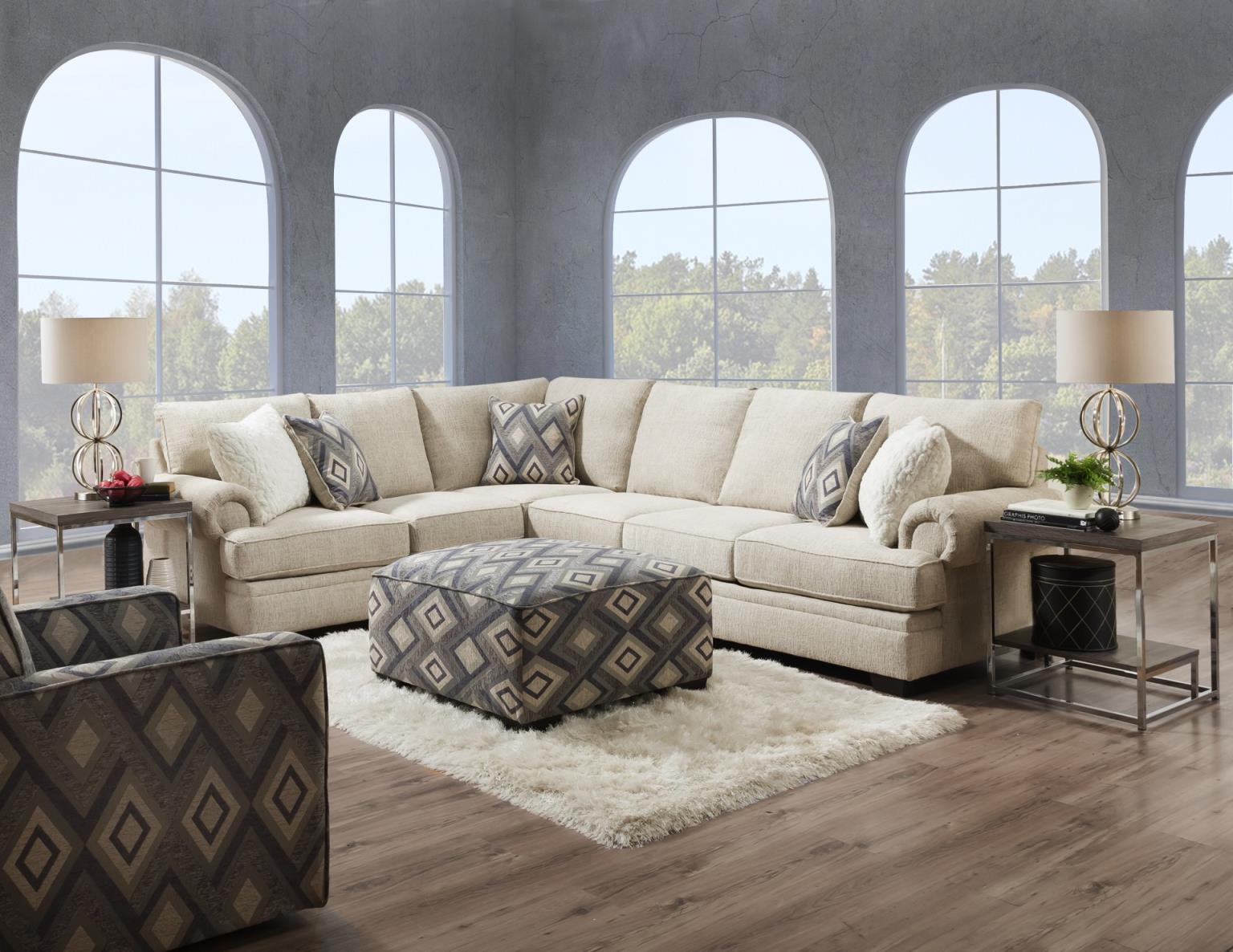 8200 Watershed Ivory sectional by Simmons