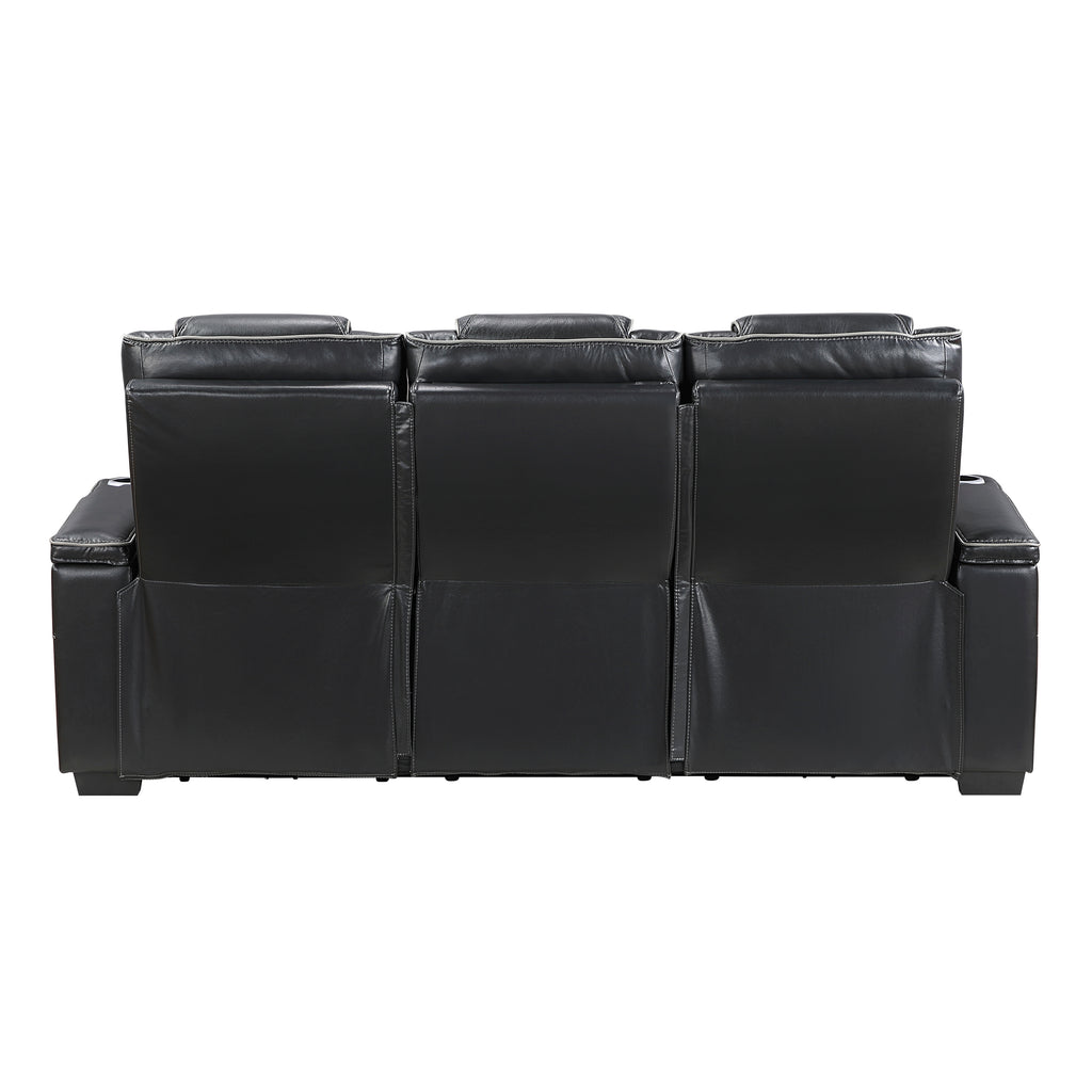 Black Power Reclining Living Room 2‑Pc Set