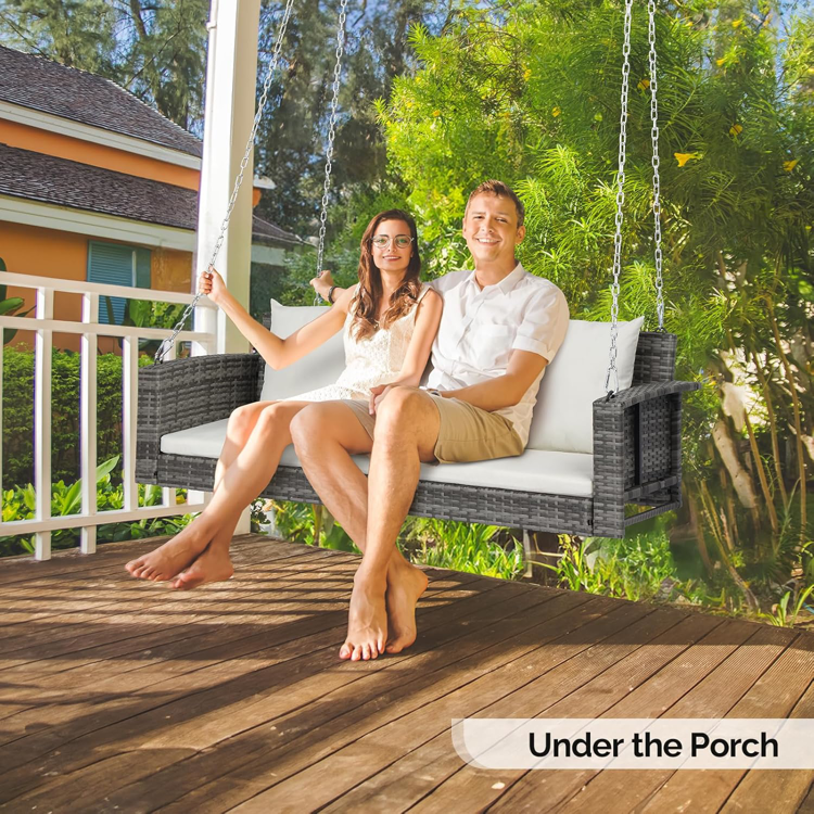 Rattan Swing Gray- 3 Seats