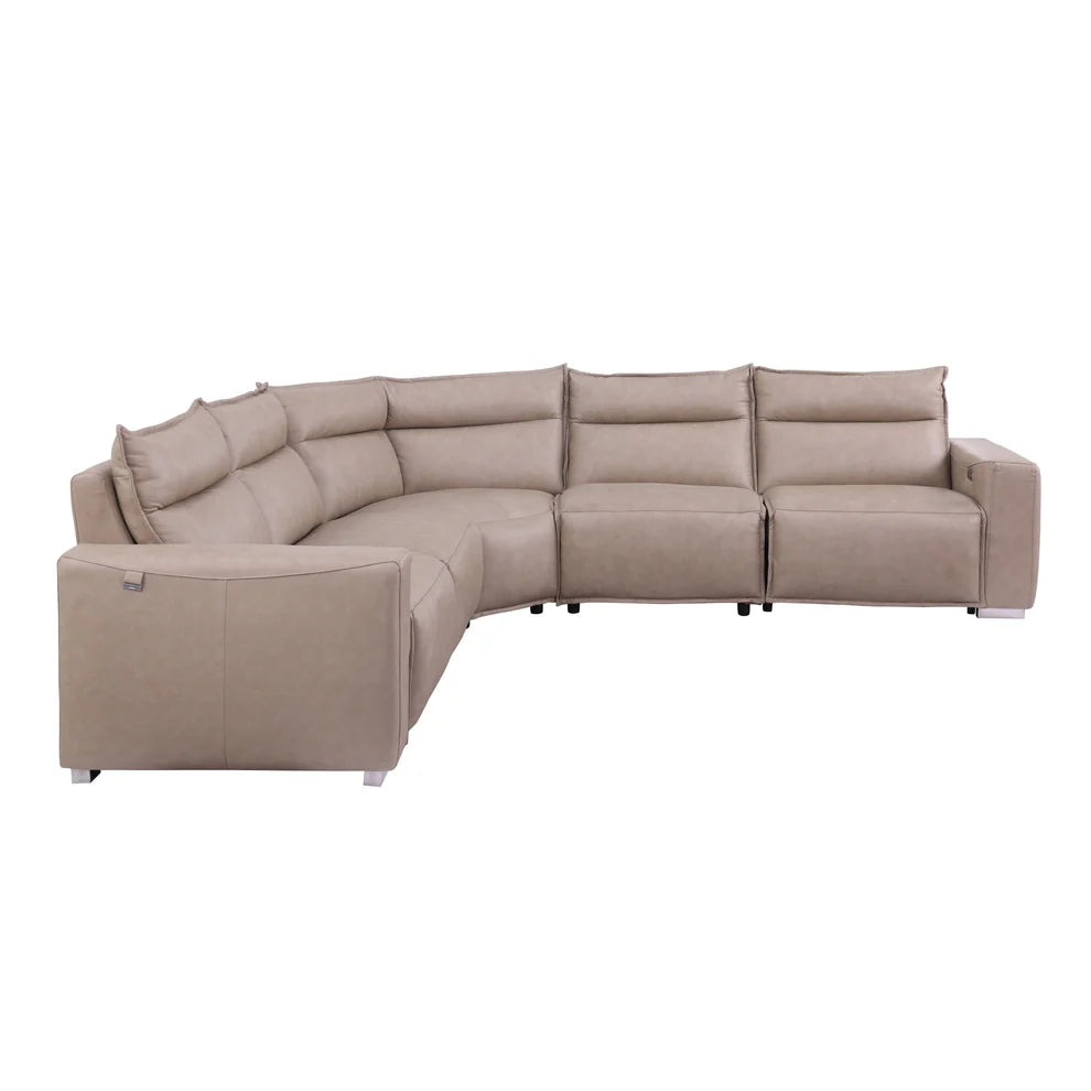 S2025 Innova Recliner Sectional - Camel, Beige or grey