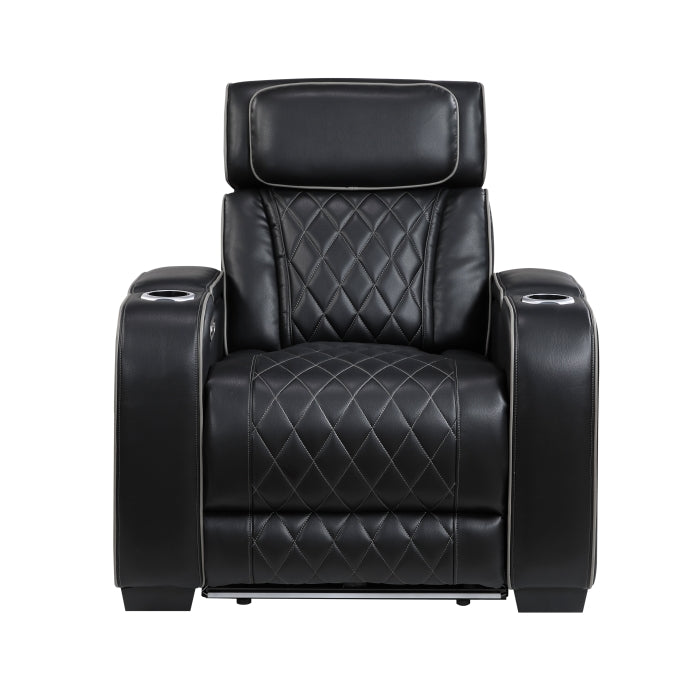 Black Power Reclining 2‑Pc Set