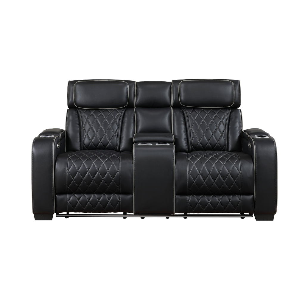 Black Power Reclining 2‑Pc Set