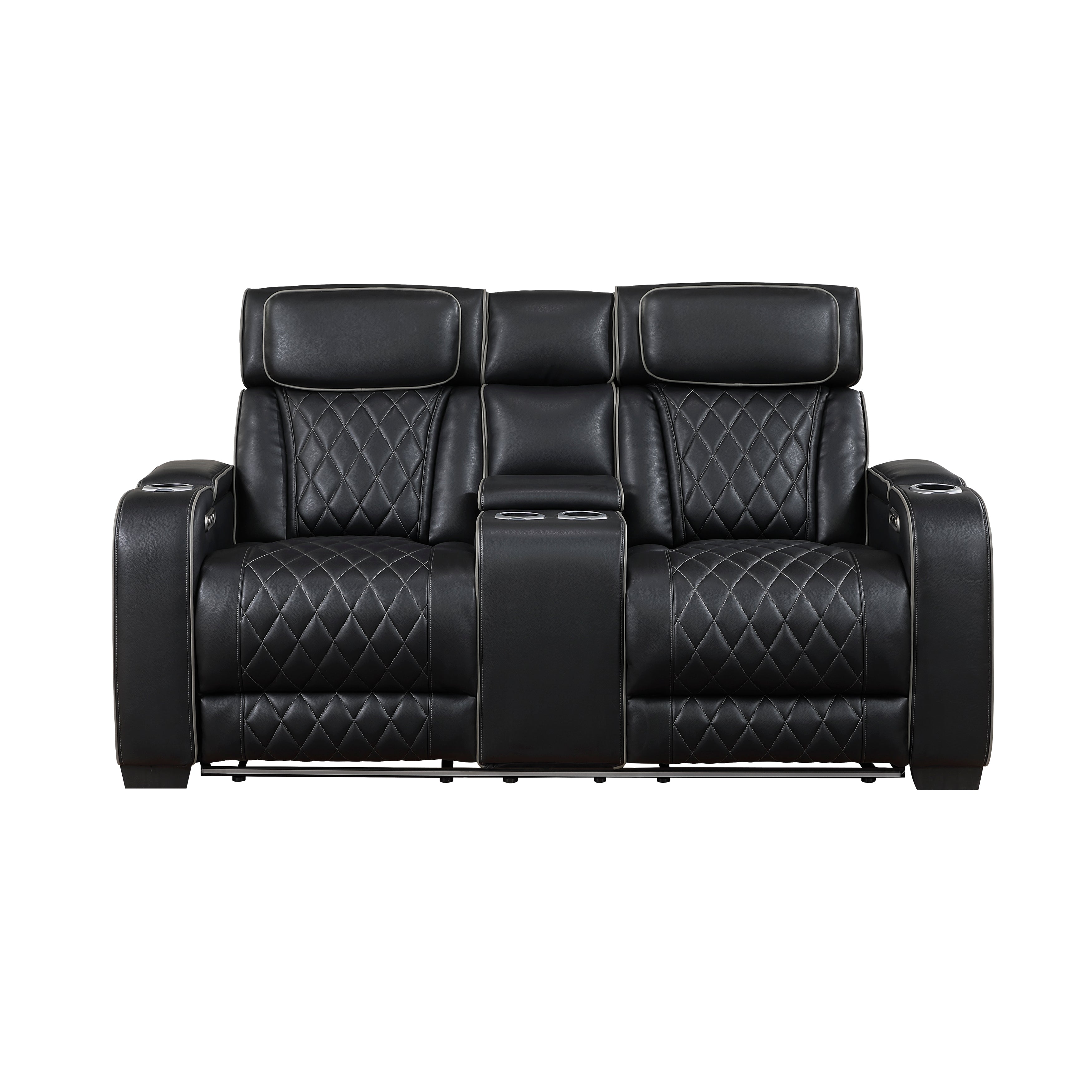 Black Power Reclining 2‑Pc Set
