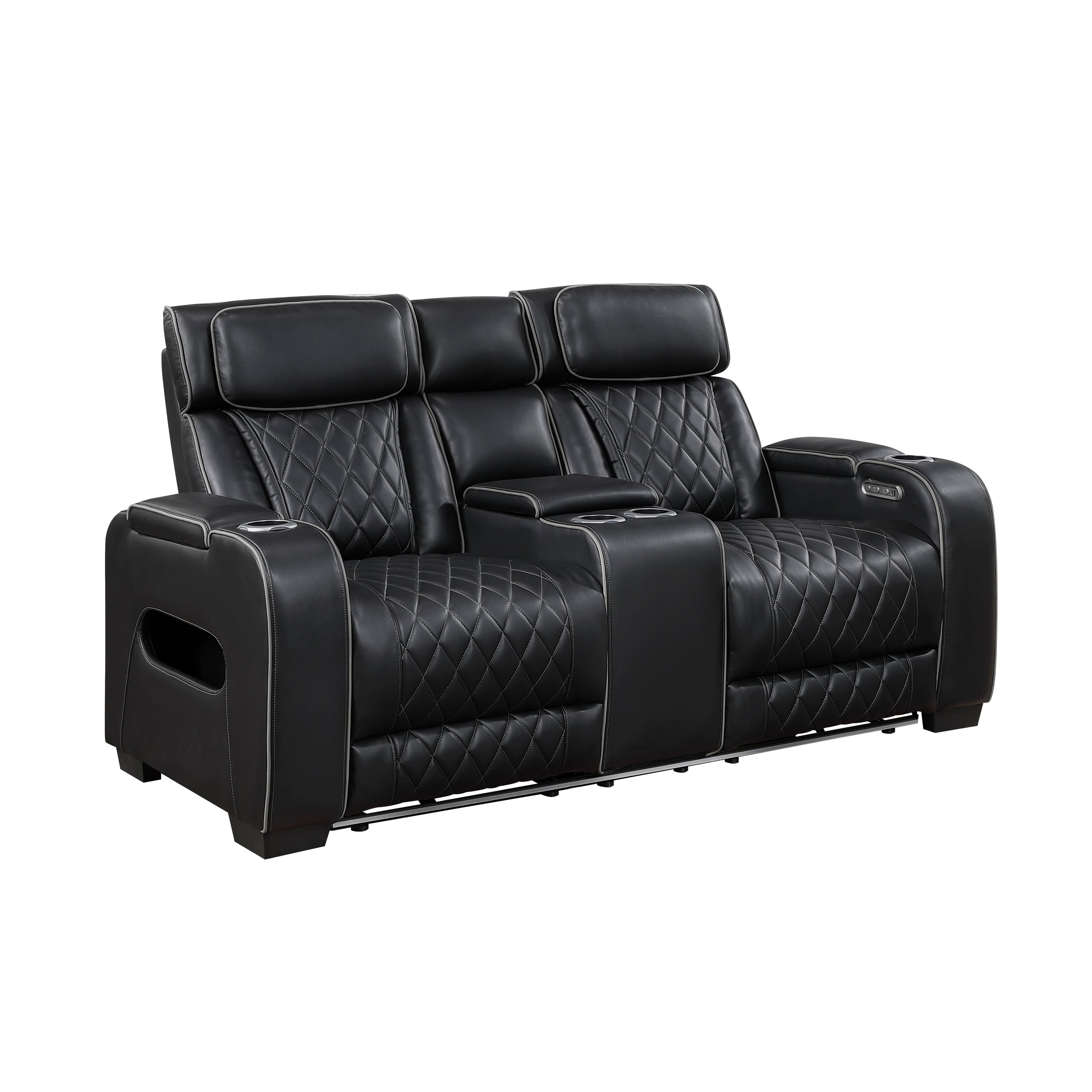Black Power Reclining 2‑Pc Set