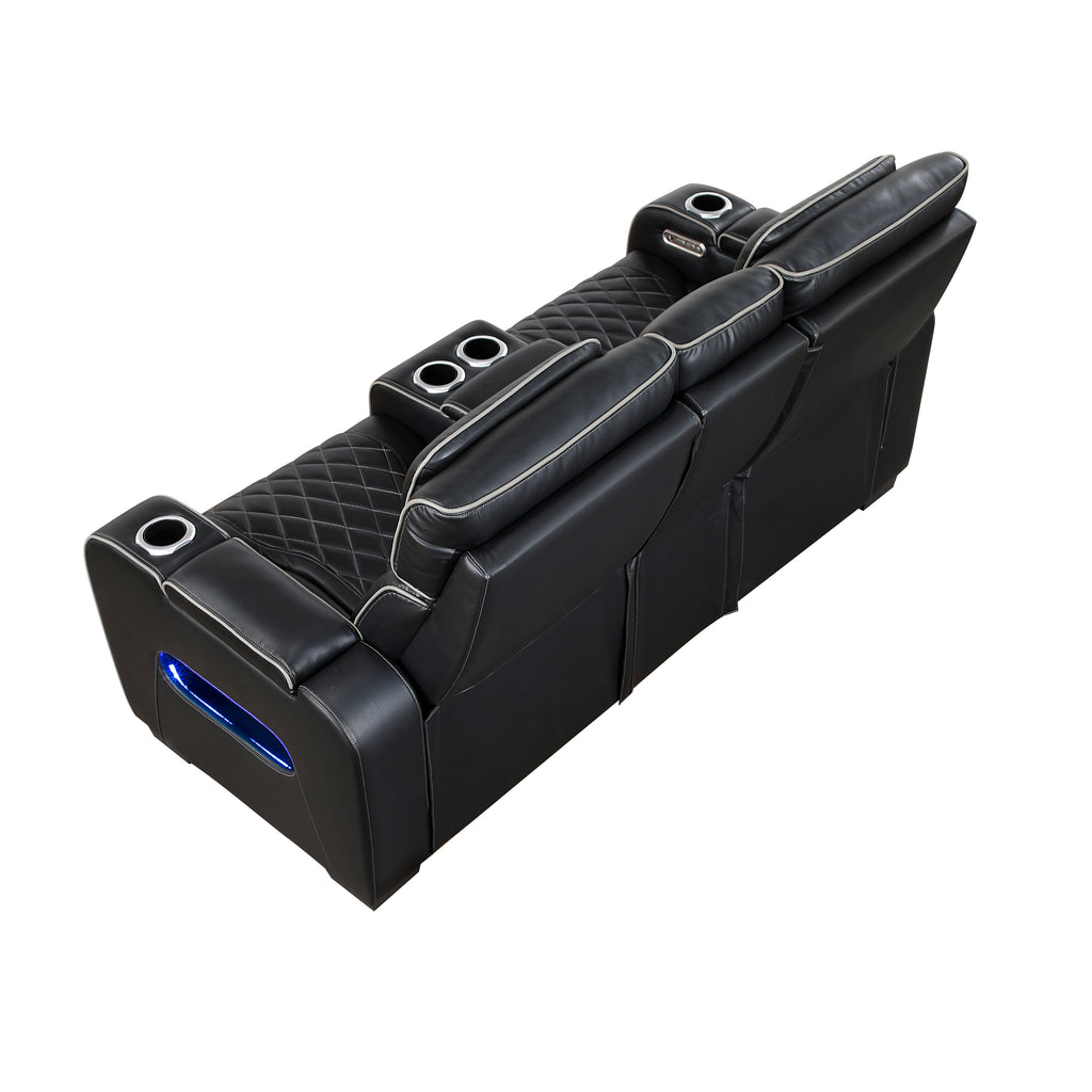 Black Power Reclining 2‑Pc Set