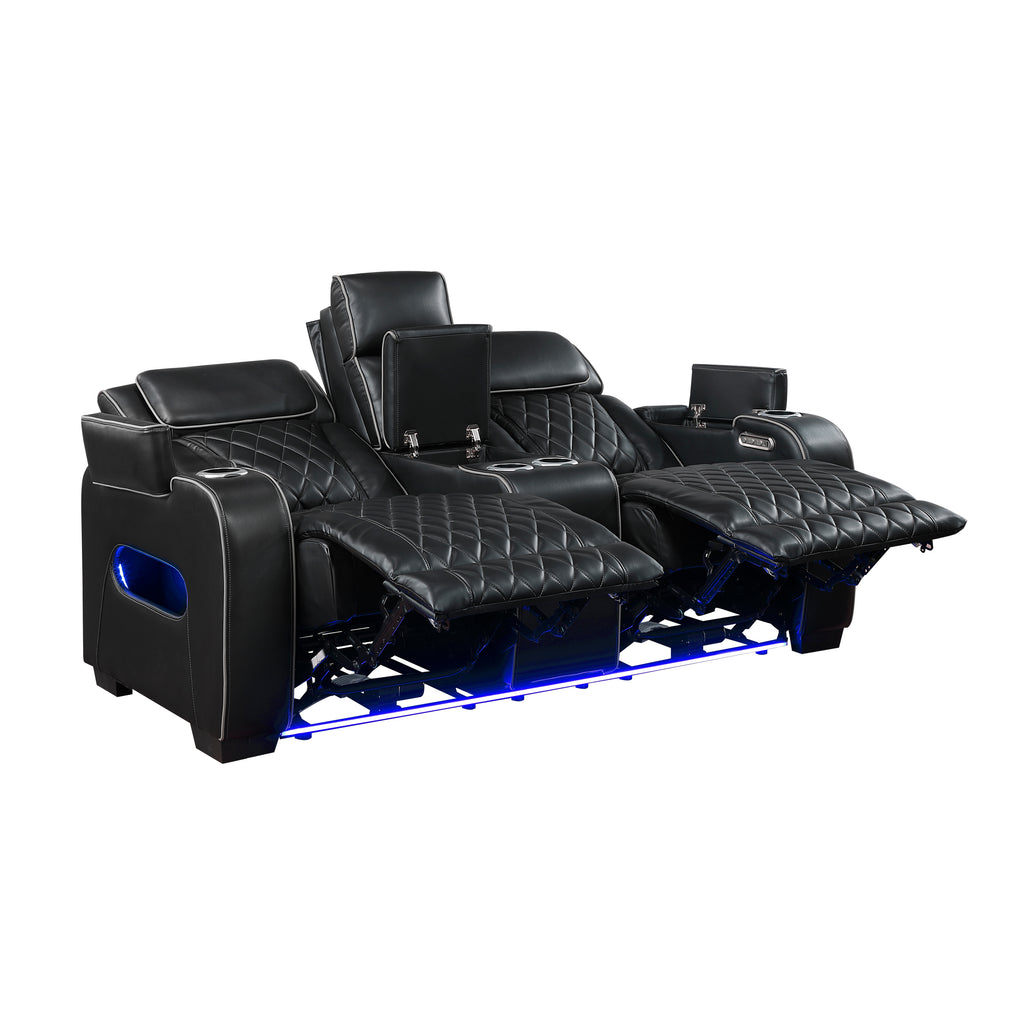 Black Power Reclining 2‑Pc Set