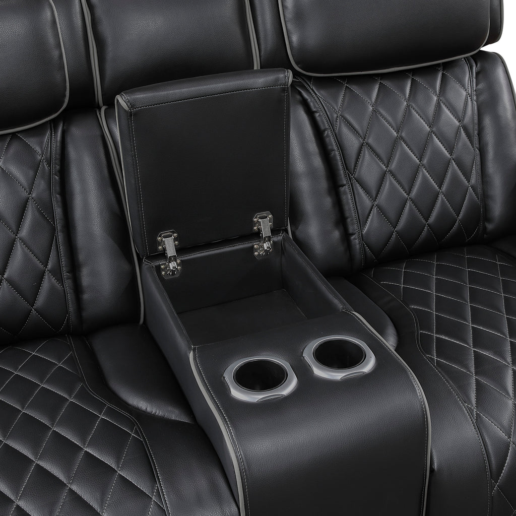 Black Power Reclining 2‑Pc Set