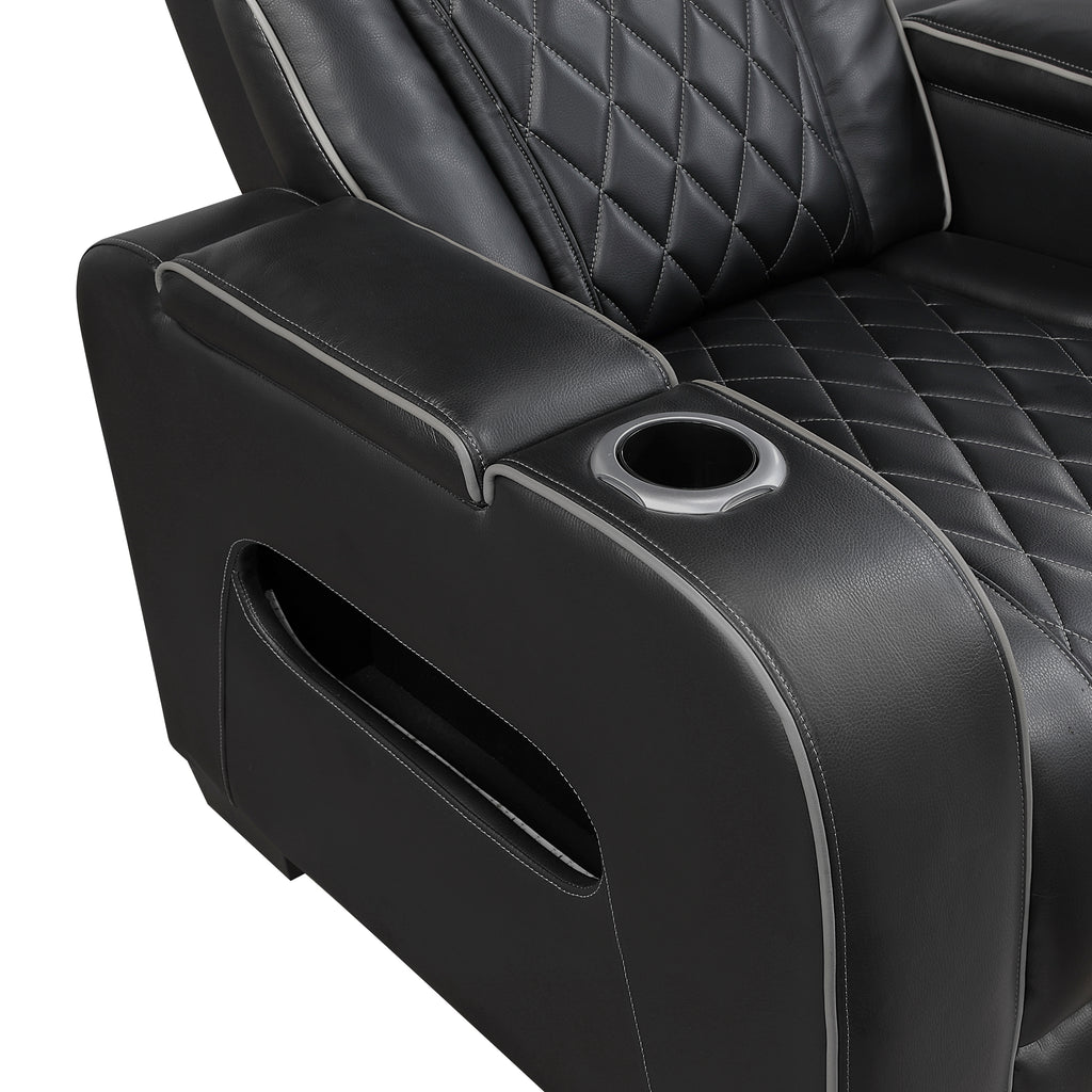 Black Power Reclining 2‑Pc Set