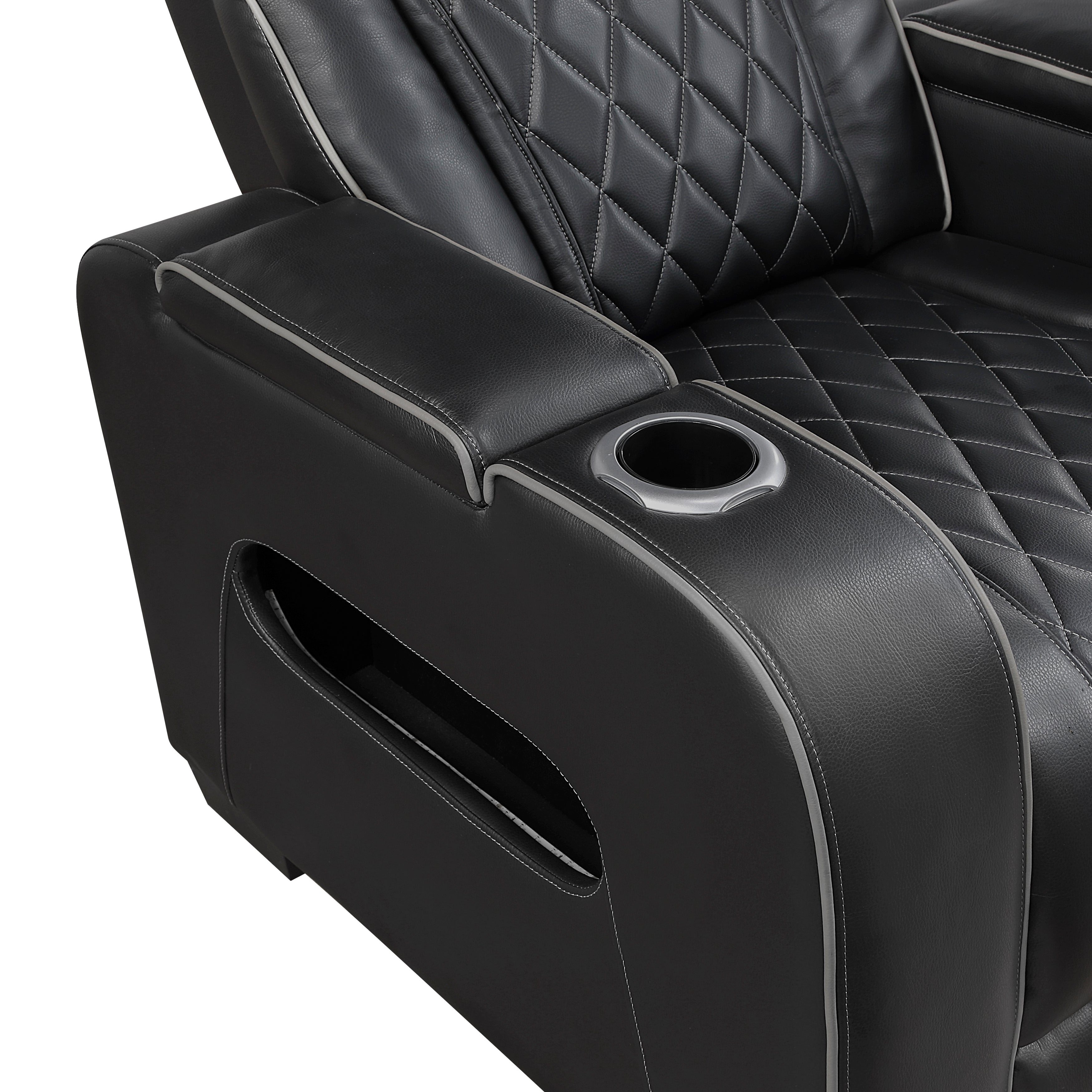 Black Power Reclining 2‑Pc Set