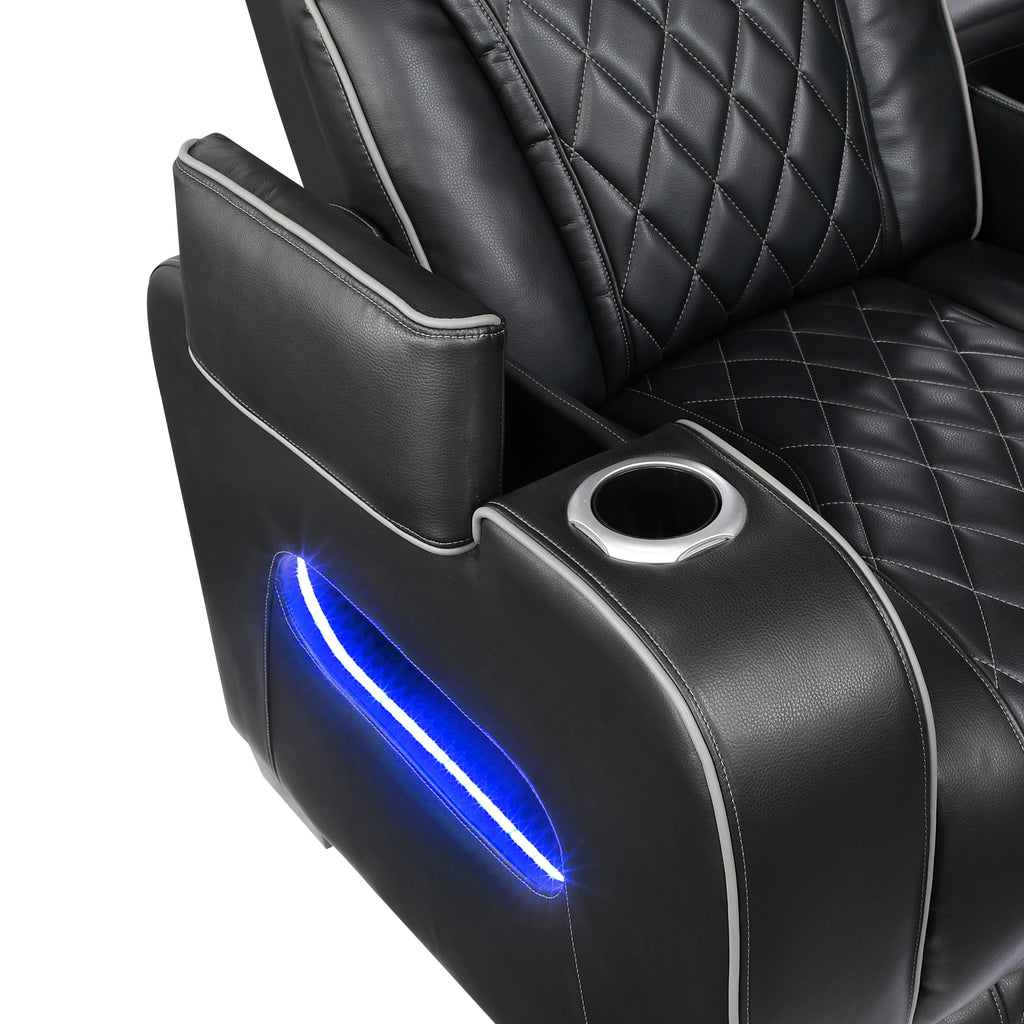 Black Power Reclining 2‑Pc Set