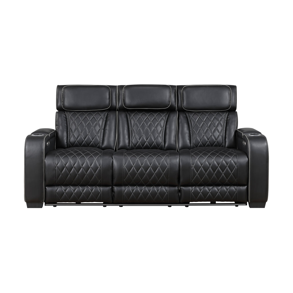 Black Power Reclining 2‑Pc Set