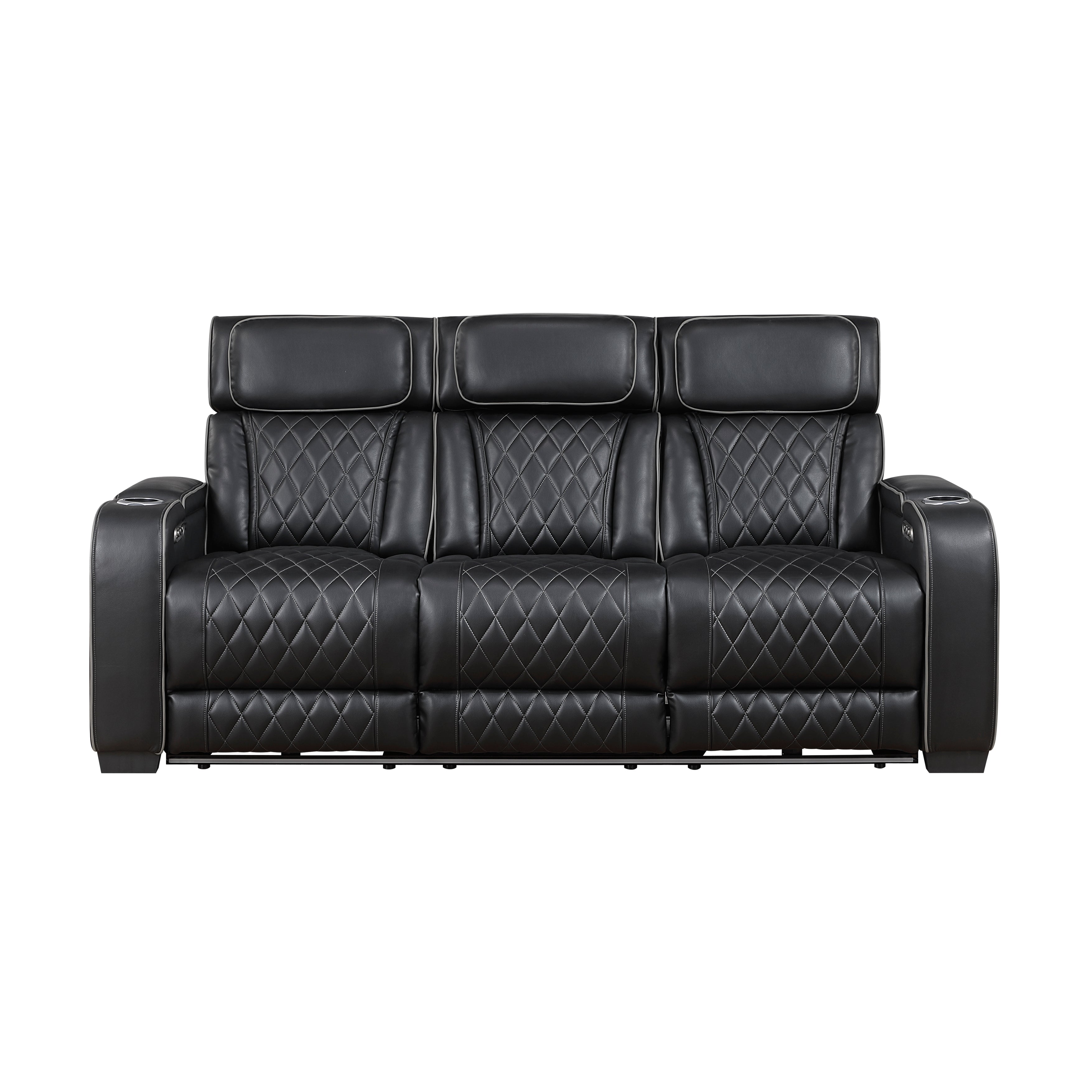 Black Power Reclining 2‑Pc Set