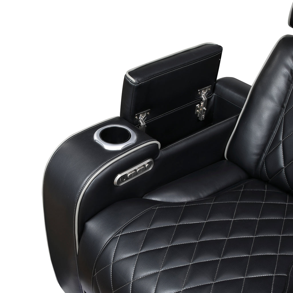 Black Power Reclining 2‑Pc Set