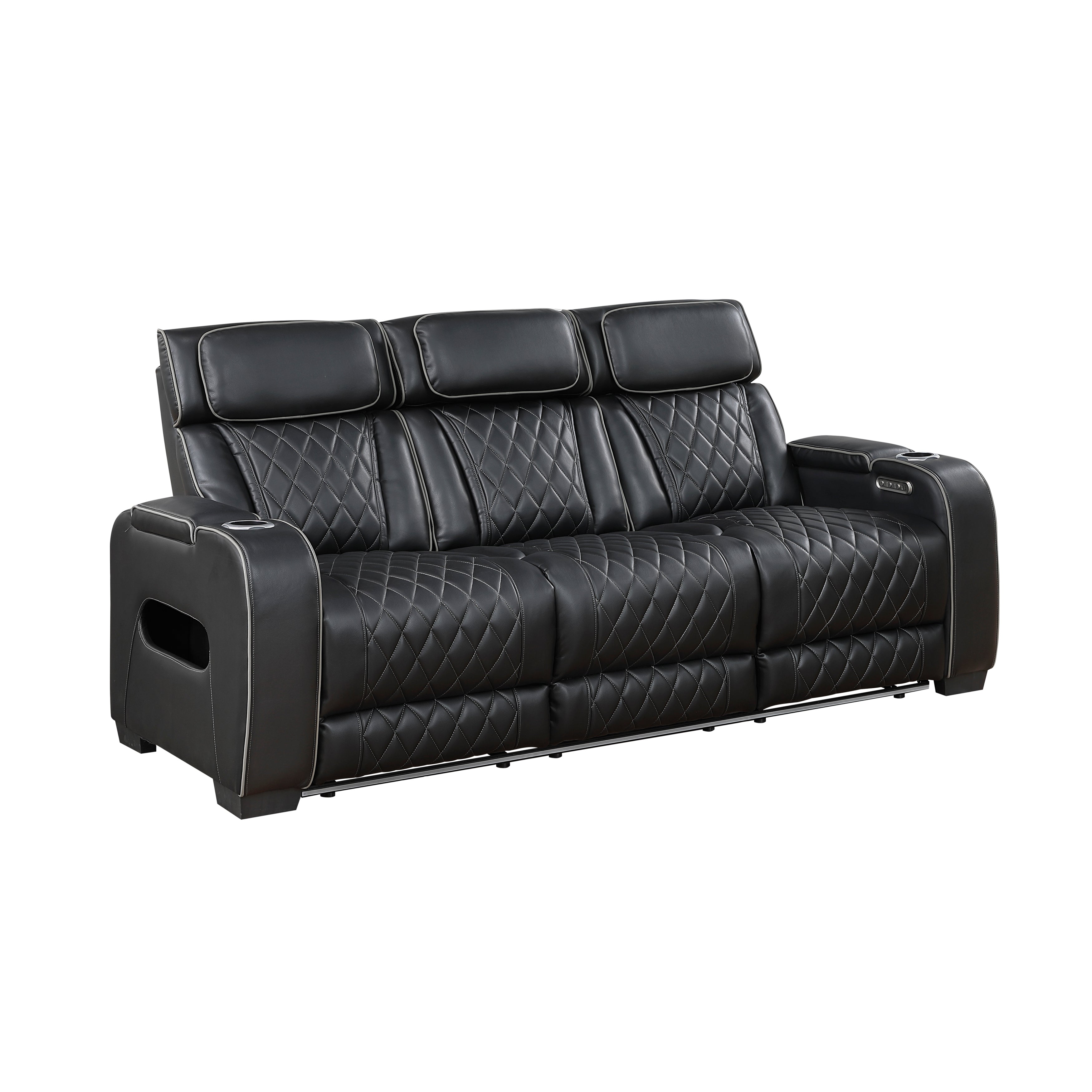 Black Power Reclining 2‑Pc Set