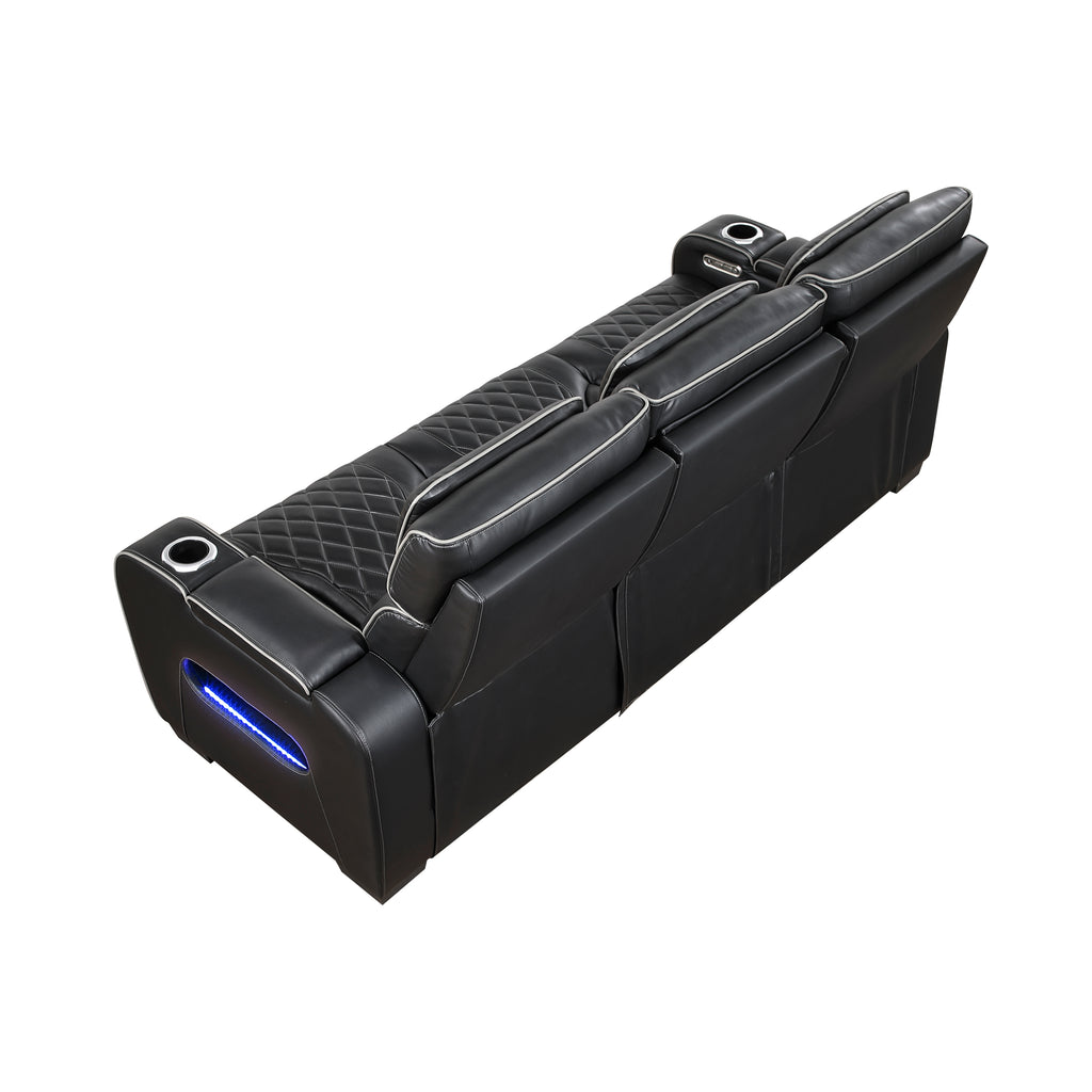 Black Power Reclining 2‑Pc Set