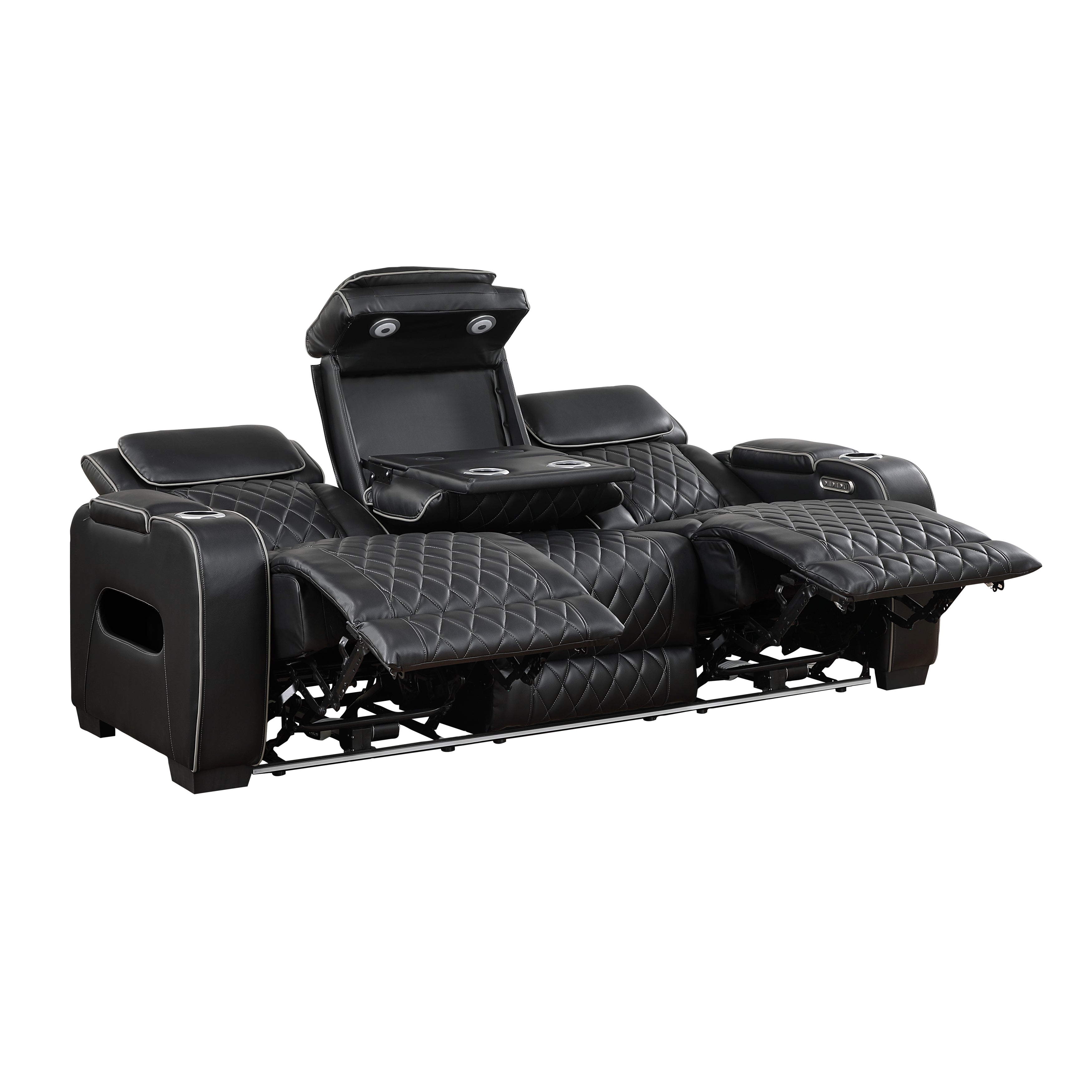 Black Power Reclining 2‑Pc Set