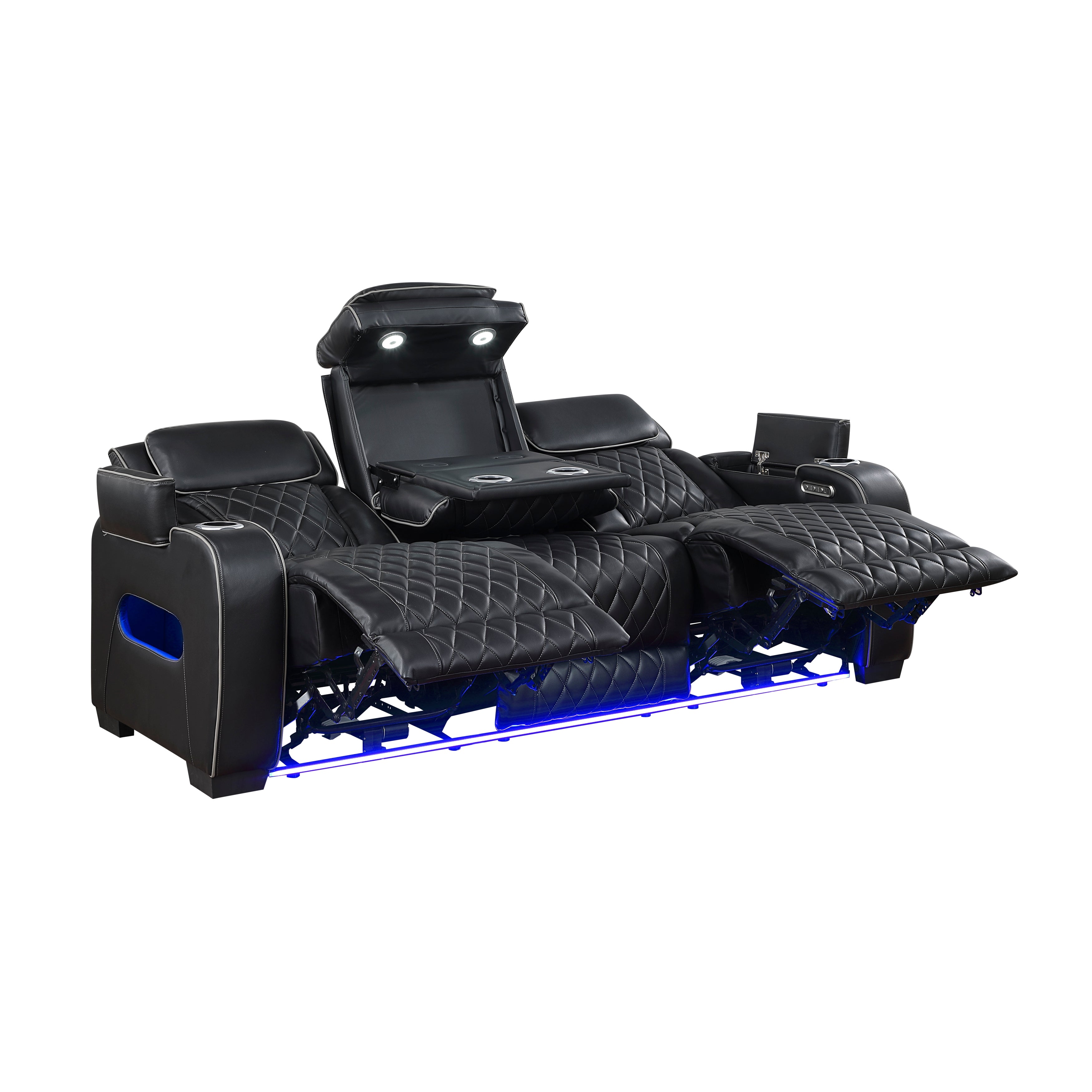 Black Power Reclining 2‑Pc Set