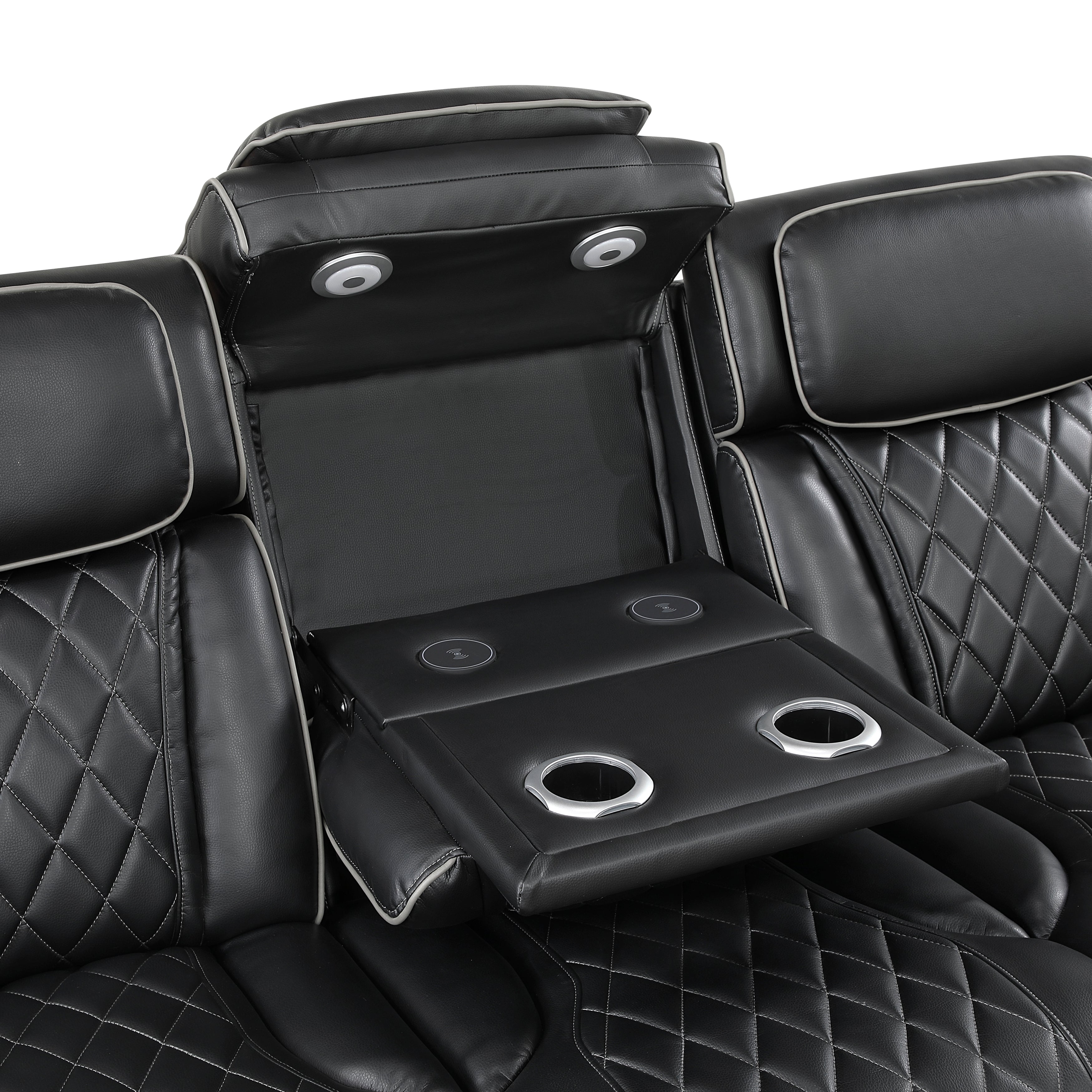 Black Power Reclining 2‑Pc Set