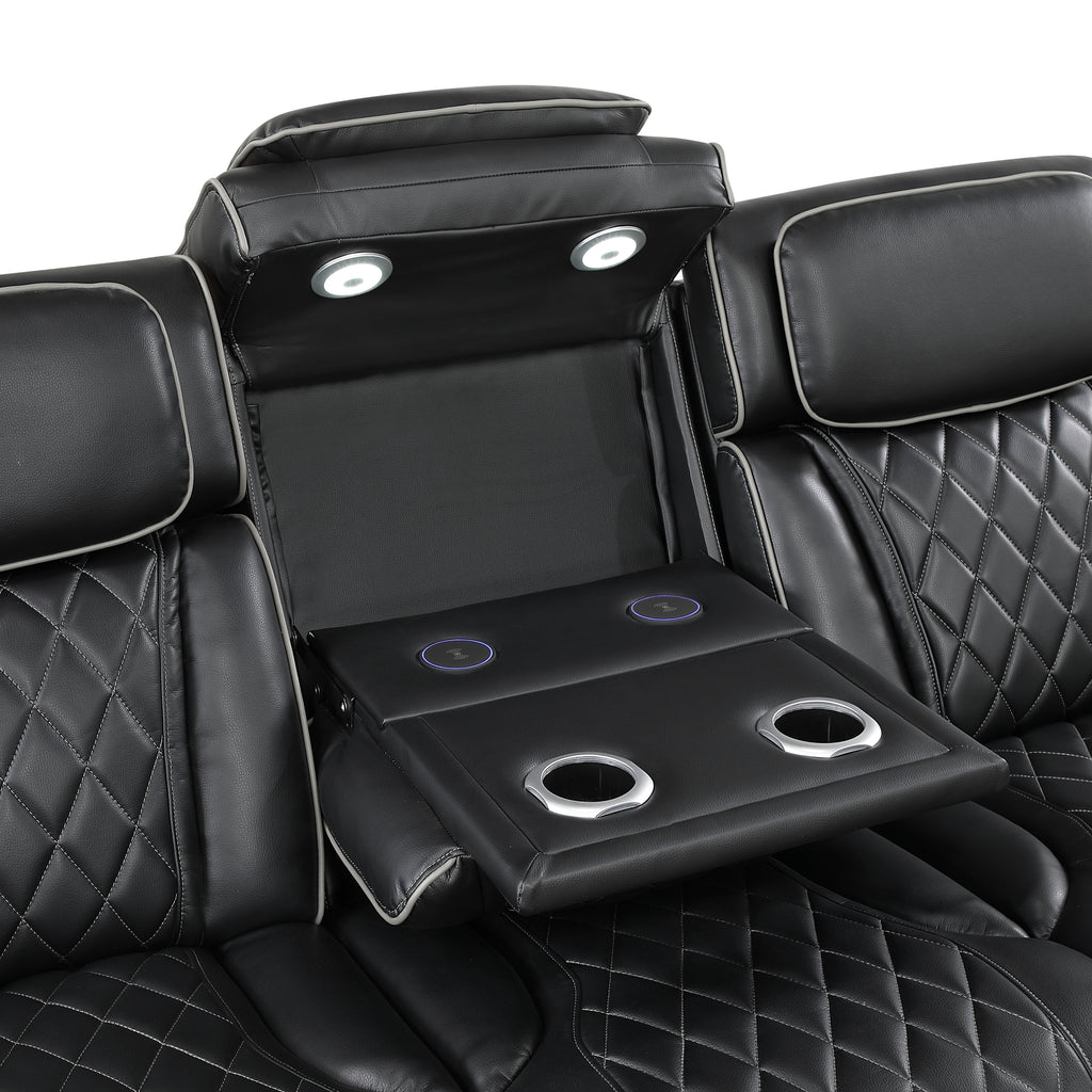Black Power Reclining 2‑Pc Set