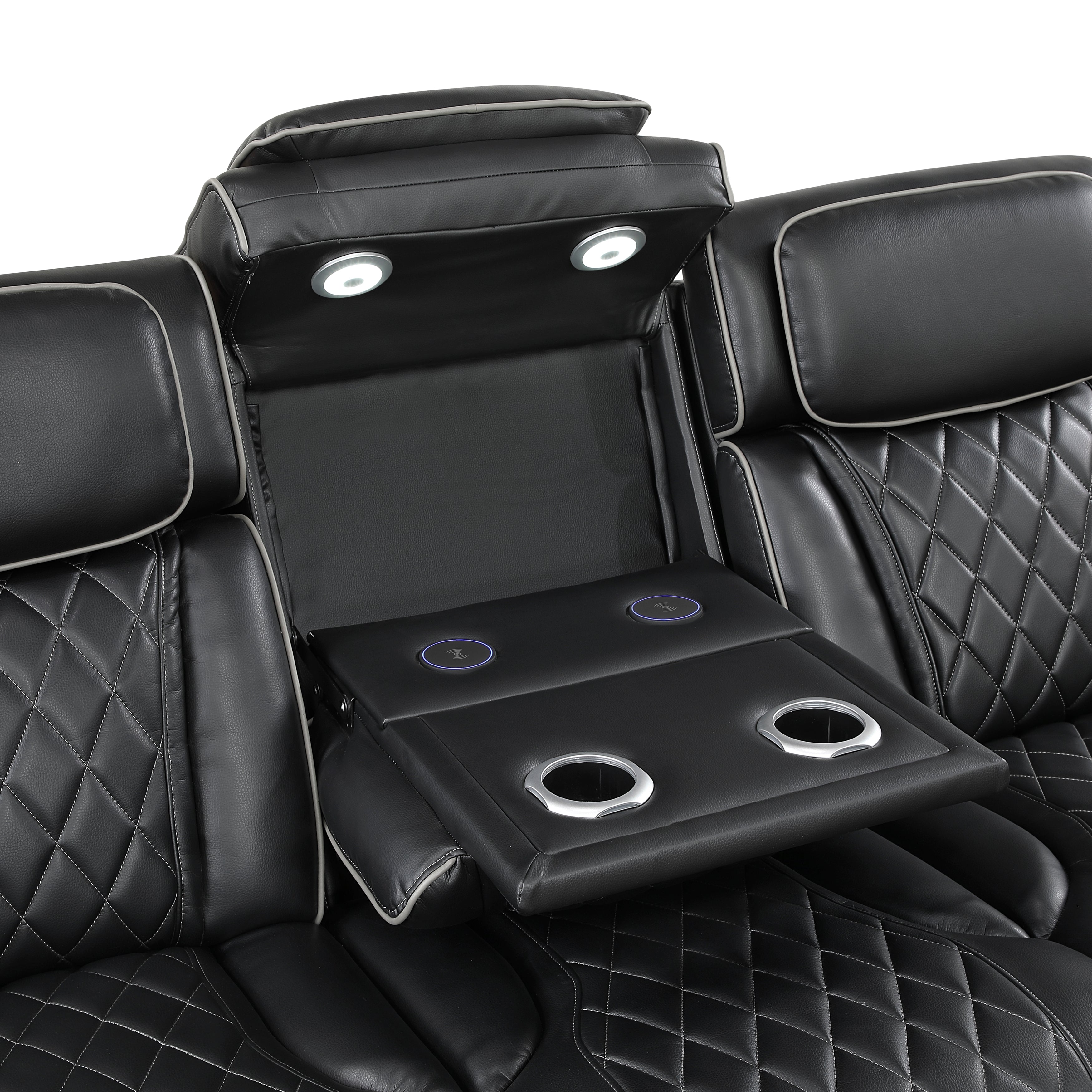 Black Power Reclining 2‑Pc Set