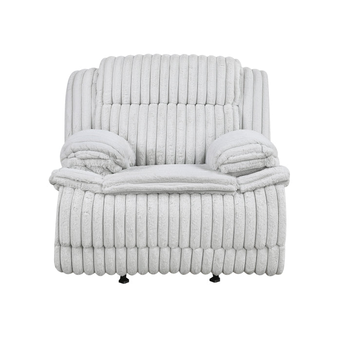 Gray Corduroy Reclining Living Room 2‑Pc Set