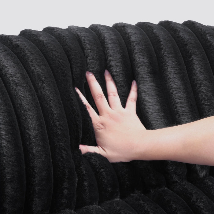 Black Corduroy Reclining Set