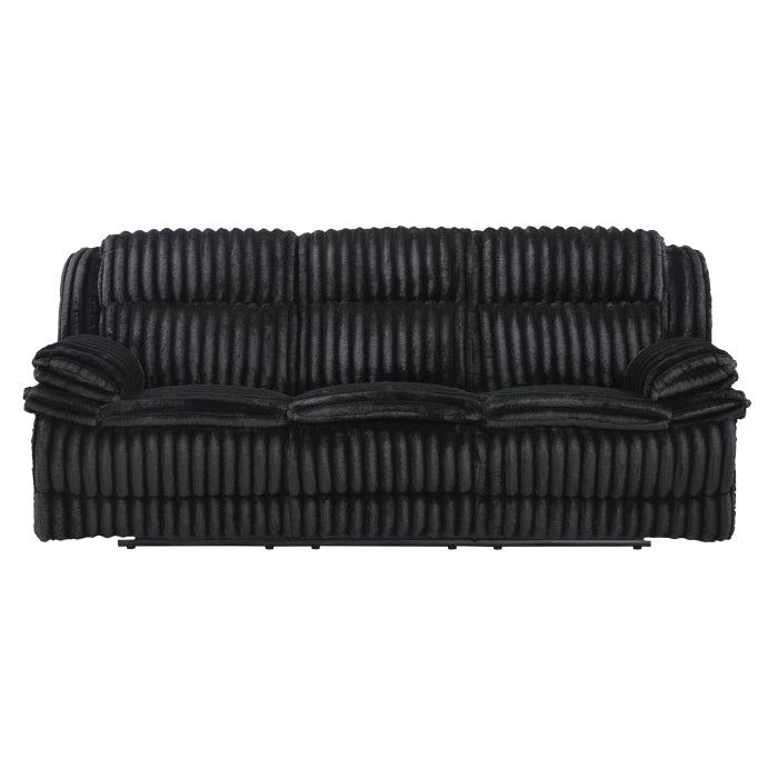 Black Corduroy Reclining Set