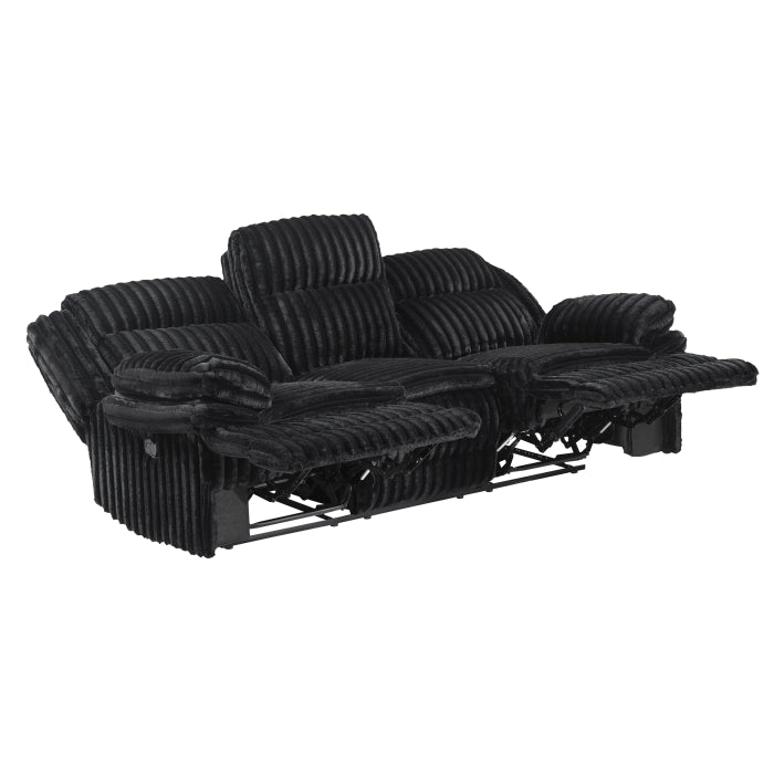 Black Corduroy Reclining Set