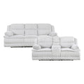 Gray Corduroy Reclining Living Room 2‑Pc Set