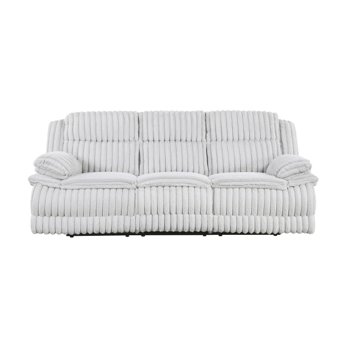 Gray Corduroy Reclining Living Room 2‑Pc Set
