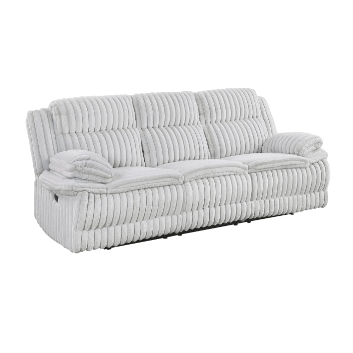 Gray Corduroy Reclining Living Room 2‑Pc Set