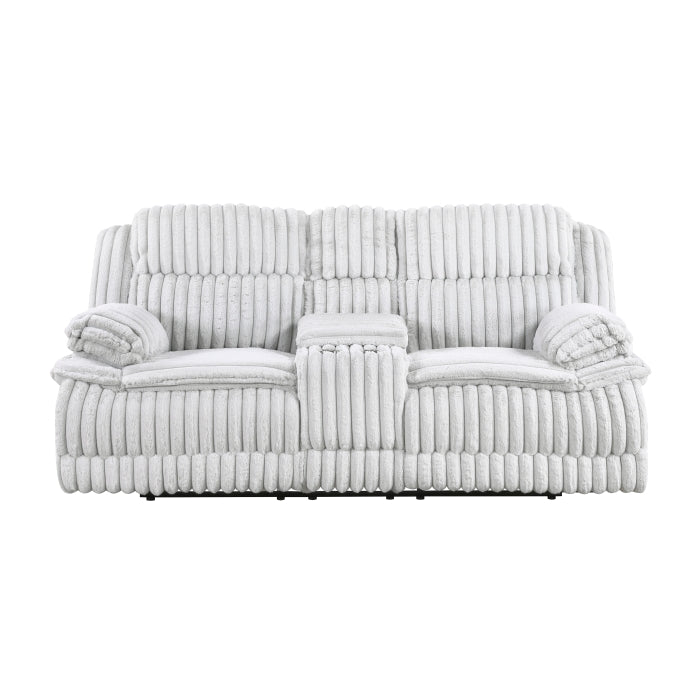 Gray Corduroy Reclining Living Room 2‑Pc Set