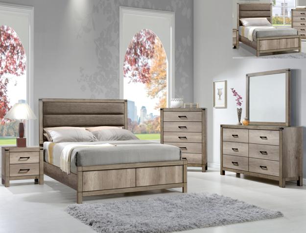 B3200 Matteo Bedroom Set – Weathered Gray