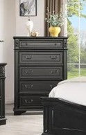 B6020 Elegant traditional black bedroom set