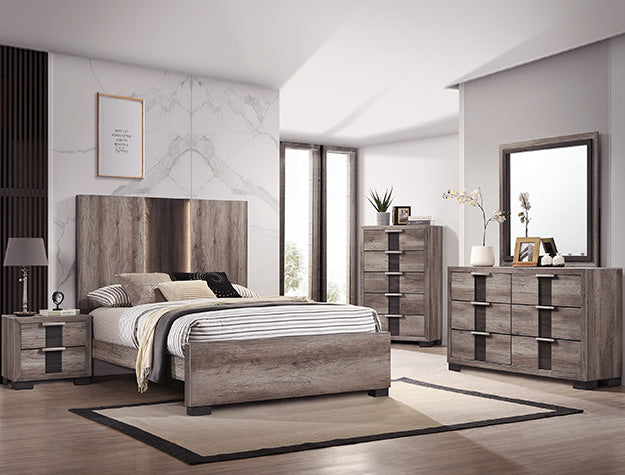 B6830 Rangley Grey & Brown Bedroom Set