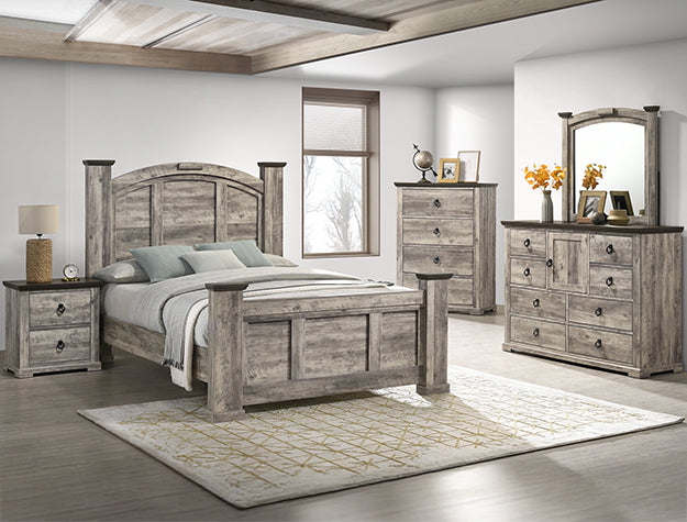 B6840 Ella-Mae Rustic Gray Bedroom Set