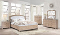 B8010 Contemporary 5‑Piece natural wood Bedroom Set