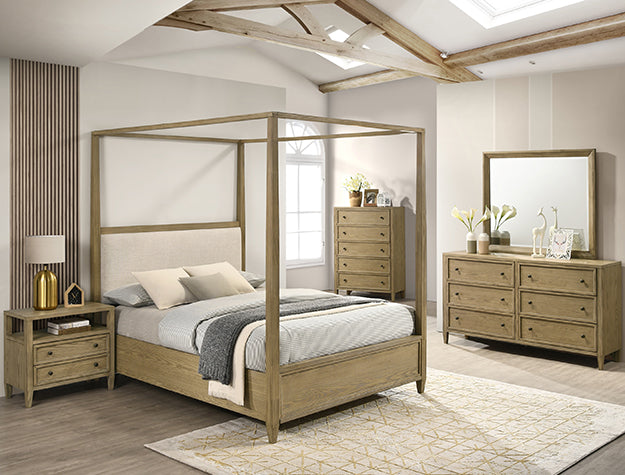 B8250 Sienna Brown Canopy Bedroom Set