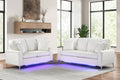 Beige Sofa and Loveseat with LED