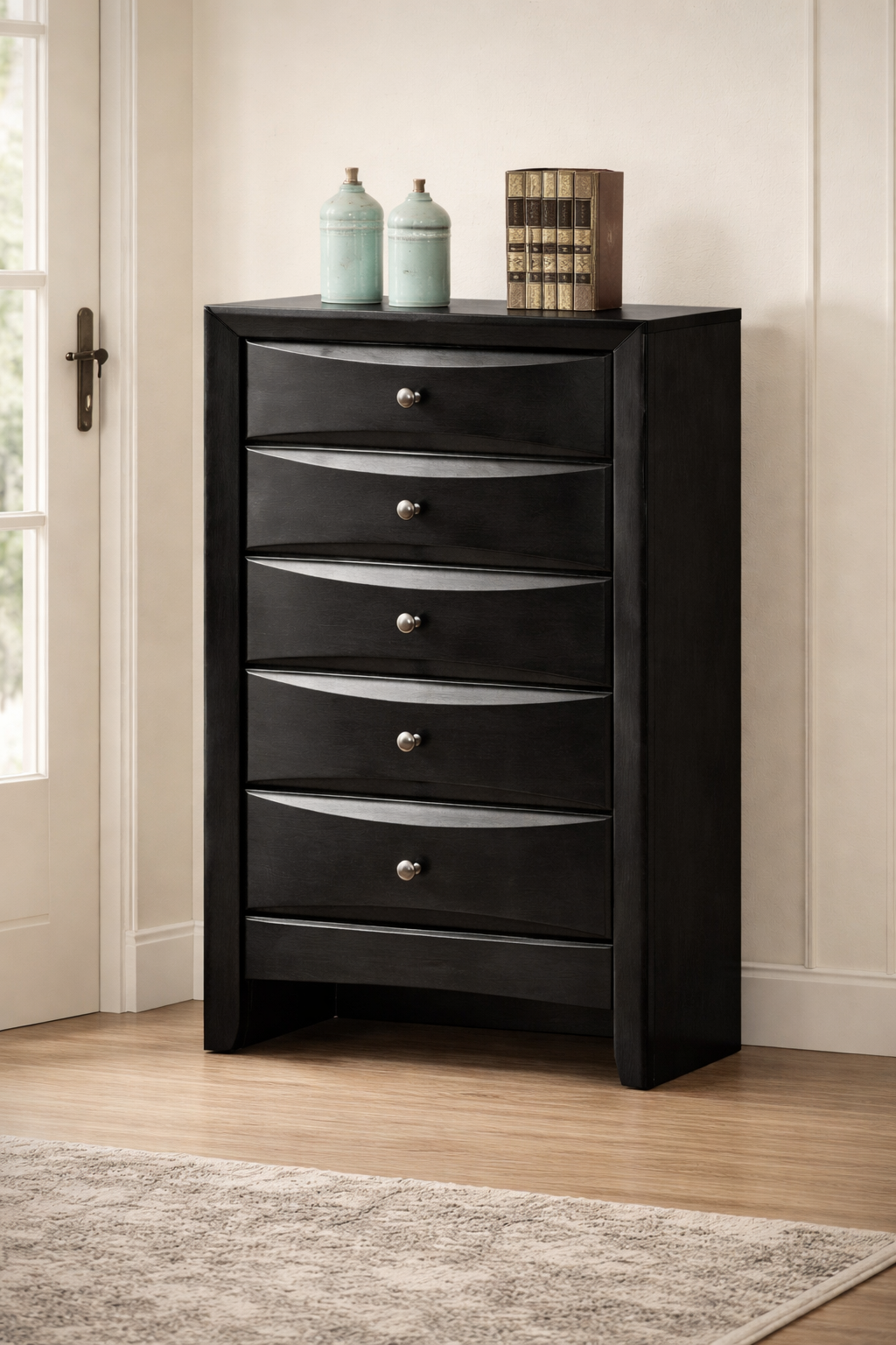 B4285 Emily Black Bedroom Group Set