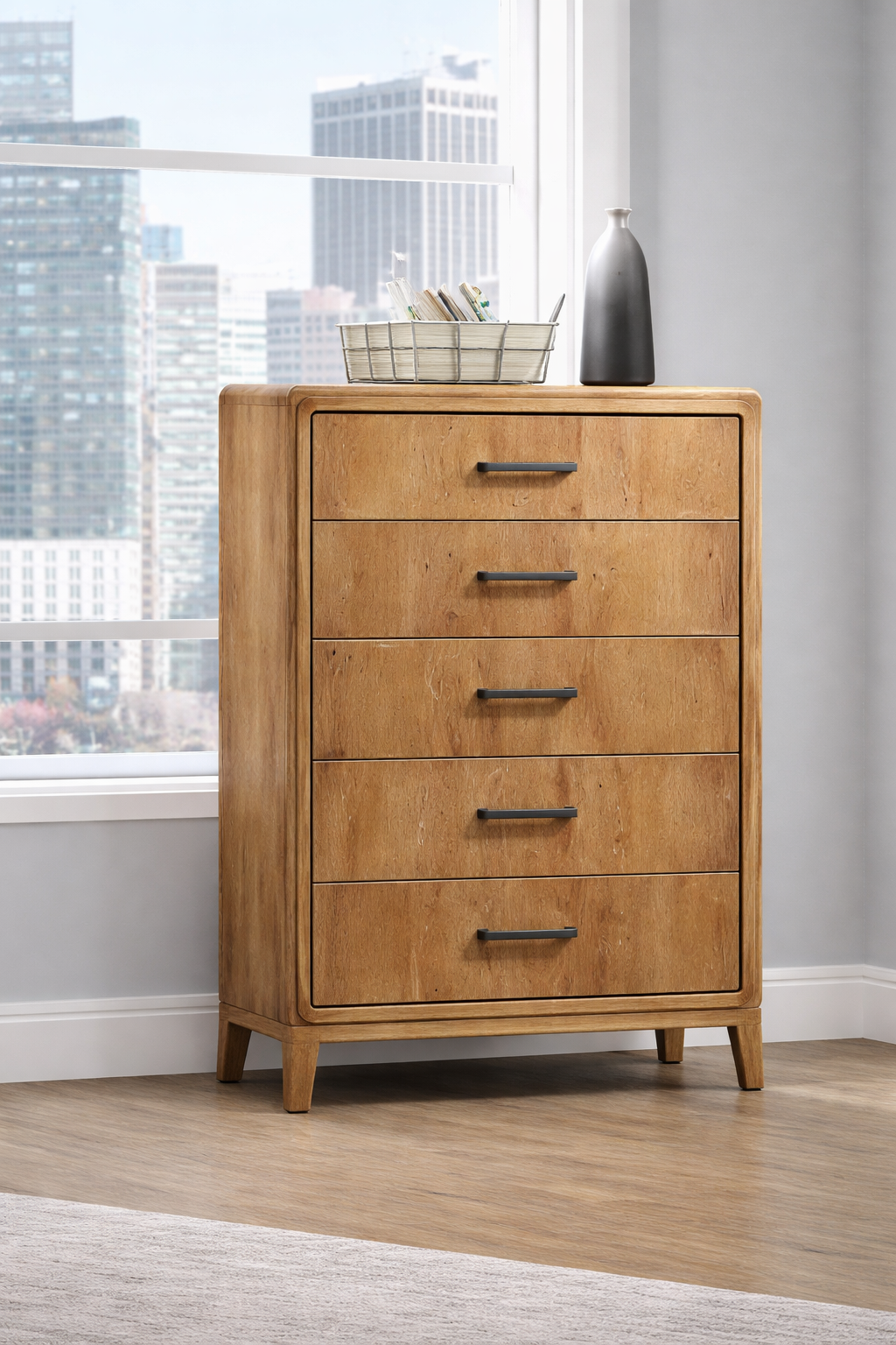 B1500 Westcott Cerused Natural Bedroom Set