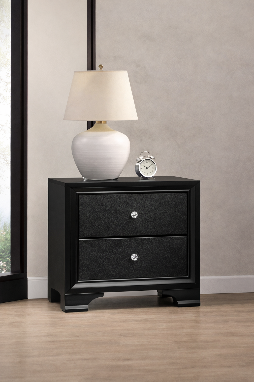 B4350 Micah Black Panel Bedroom Set